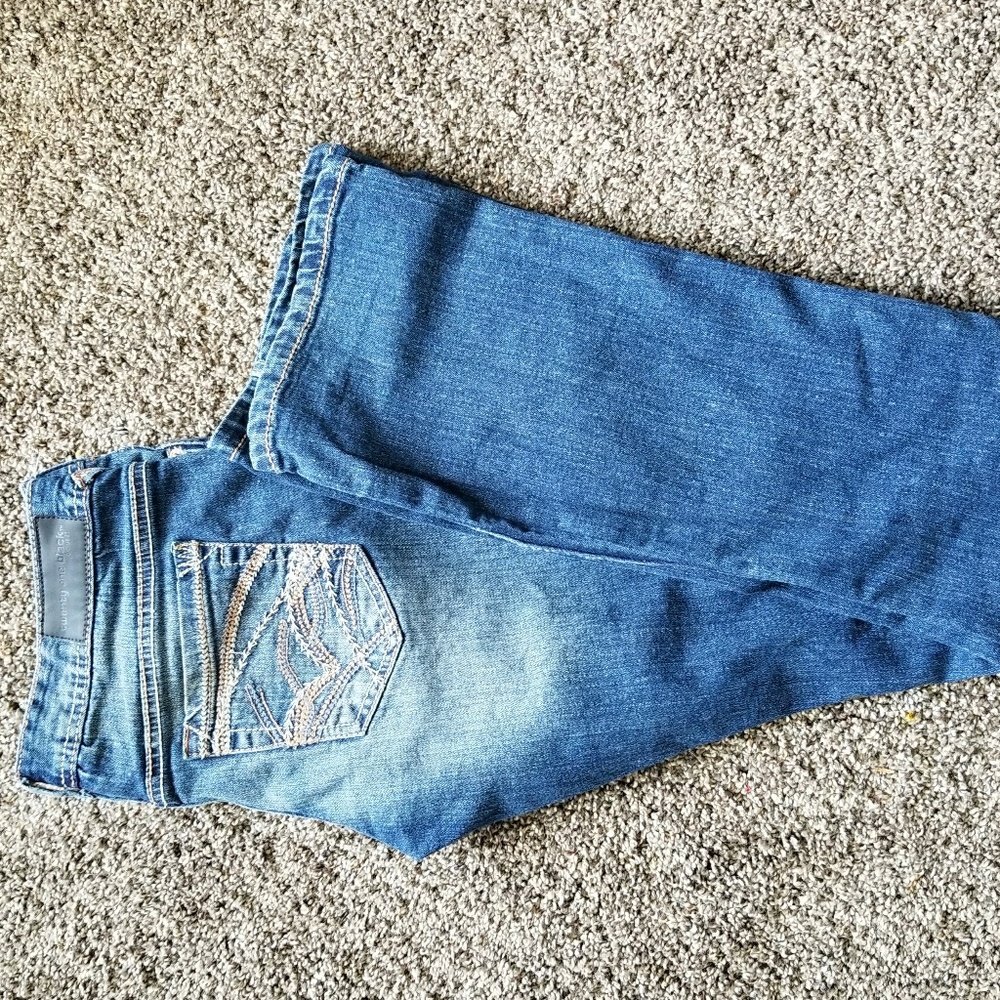 Medium dark wash bootcut jeans